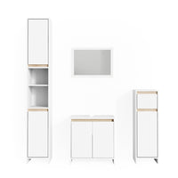 Vicco Set mobili bagno Bianco/Sonoma 4 parti