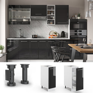 Vicco Armadio cucina dispensa alto Antracite lucido 30 cm senza piano di lavoro