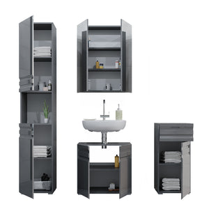 Vicco Set mobili bagno Antracite lucido 4 parti