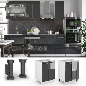Vicco Mobiletto base cucina Antracite lucido 60 cm , PL Antracite
