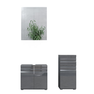 Vicco Set mobili bagno Antracite lucido 3 parti