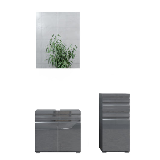 Vicco Set mobili bagno Antracite lucido 3 parti