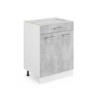 Vicco Mobiletto base per cucina Calcestruzzo 60 cm con cassetto, senza piano di lavoro