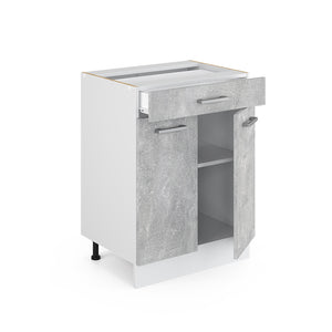 Vicco Mobiletto base per cucina Calcestruzzo 60 cm con cassetto, PL Antracite