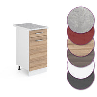 Vicco Mobiletto base per cucina Sonoma 40 cm , PL Marmo