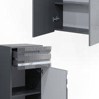 Vicco Set mobili bagno Antracite lucido 3 parti