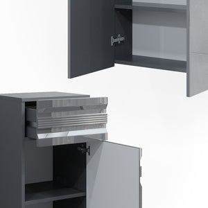 Vicco Set mobili bagno Antracite lucido 3 parti