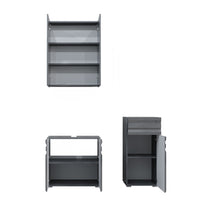 Vicco Set mobili bagno Antracite lucido 3 parti