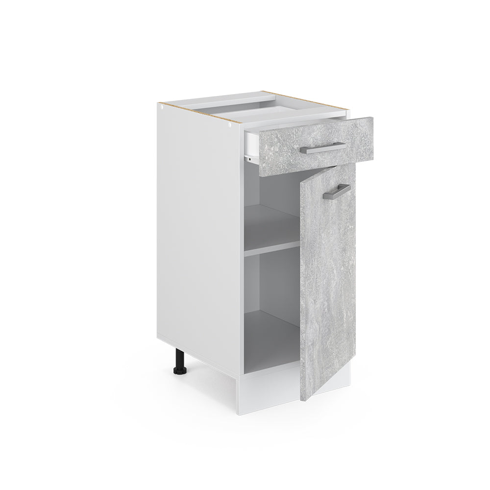 Vicco Mobiletto base per cucina Calcestruzzo 40 cm , PL Rovere