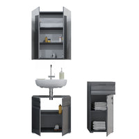 Vicco Set mobili bagno Antracite lucido 3 parti