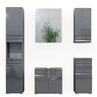 Vicco Set mobili bagno Antracite lucido 5 parti