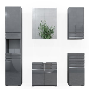 Vicco Set mobili bagno Antracite lucido 5 parti