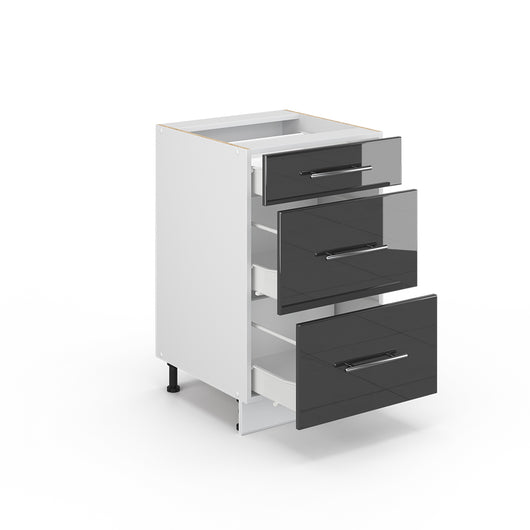 Vicco Mobili da cucina  Antracite lucido 50 cm PL Marmo