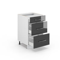 Vicco Mobili da cucina  Antracite lucido 50 cm senza piano di lavoro