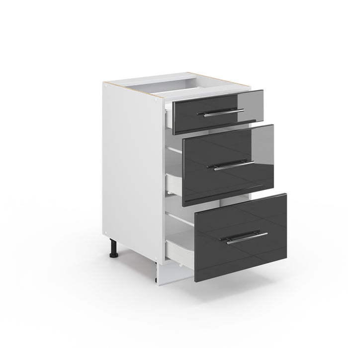 Vicco Mobili da cucina  Antracite lucido 50 cm senza piano di lavoro