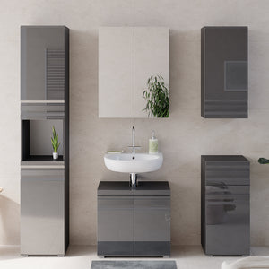 Vicco Set mobili bagno Antracite lucido 5 parti