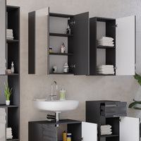 Vicco Set mobili bagno Antracite lucido 5 parti