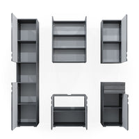 Vicco Set mobili bagno Antracite lucido 5 parti