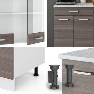 Vicco Cucina monoblocco Grigio prezioso/bianco 140 cm , PL Antracite