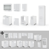 Vicco Cucina componibile Bianco 300 cm senza piano di lavoro