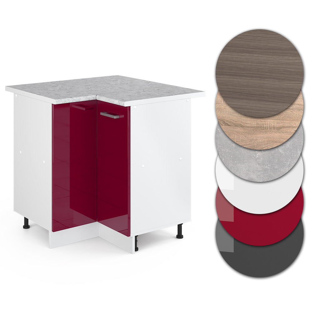 Vicco Mobile ad angolo cucina Rosso lucido 75.6 cm , PL Marmo