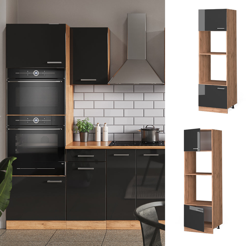 Vicco Set mobili bagno Antracite lucido 60 cm