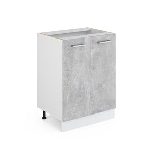 Vicco Base universale Calcestruzzo 60 cm con ante, senza piano di lavoro