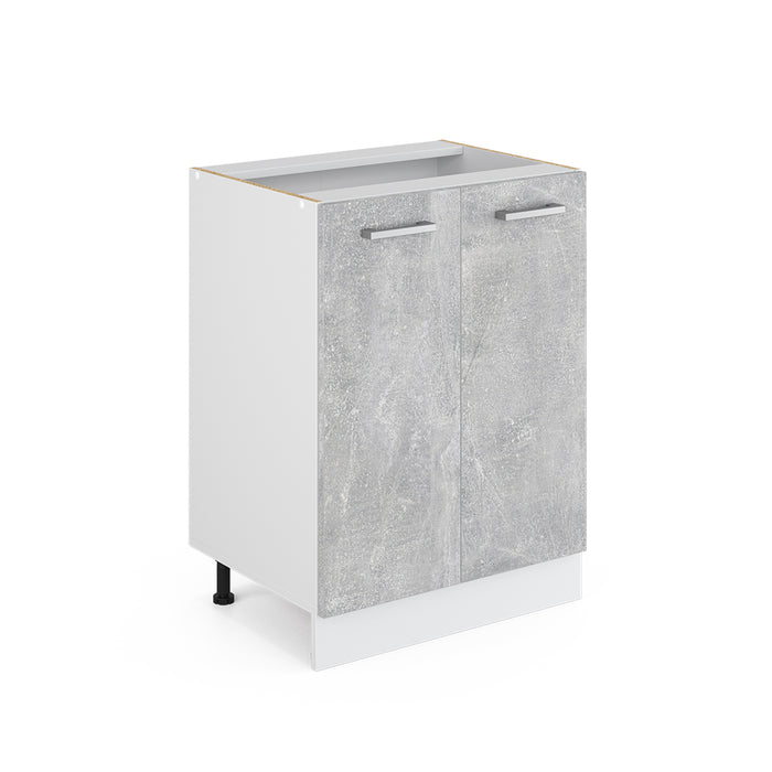 Vicco Base universale Calcestruzzo 60 cm con ante, senza piano di lavoro