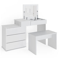 Vicco Tavolo da toeletta Bianco 117.4 cm con panca