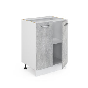 Vicco Mobiletto base cucina Calcestruzzo 60 cm , PL Rovere