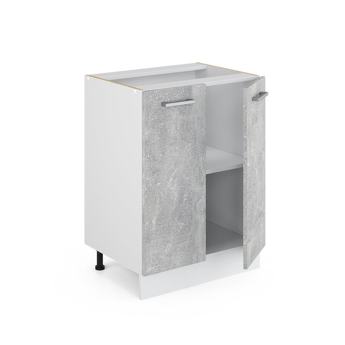 Vicco Mobiletto base cucina Calcestruzzo 60 cm , PL Rovere