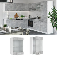 Vicco Mobile da cucina in vetro Calcestruzzo 40 cm