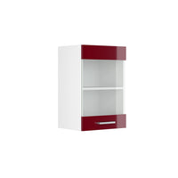 Vicco Mobile da cucina in vetro Rosso lucido 40 cm