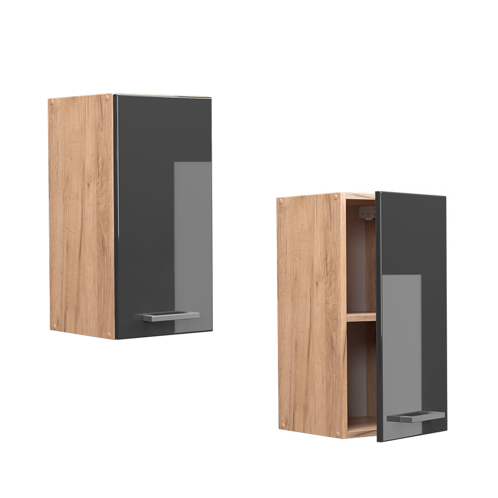 Vicco Pensile da cucina Antracite lucido 30 cm