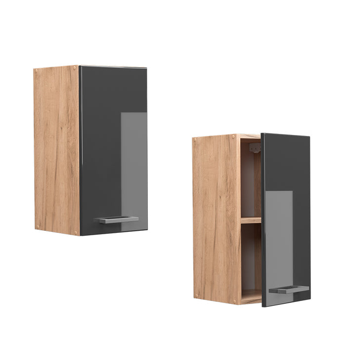 Vicco Pensile da cucina Antracite lucido 30 cm