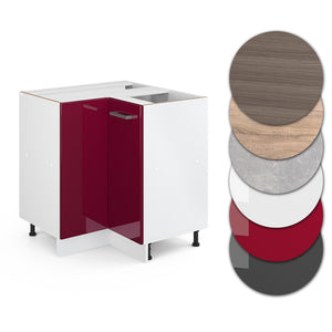 Vicco Mobile ad angolo cucina Rosso lucido 75.6 cm , PL Rovere
