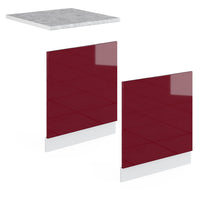 Vicco Pannello frontale Rosso lucido 60 cm , PL Marmo