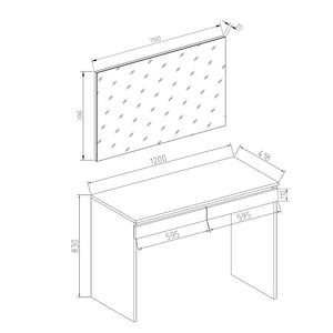 Vicco   Tavolo   da   toeletta   Bianco  120   cm