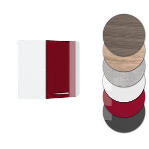 Vicco Mobile angolare da cucina Rosso lucido 57 cm