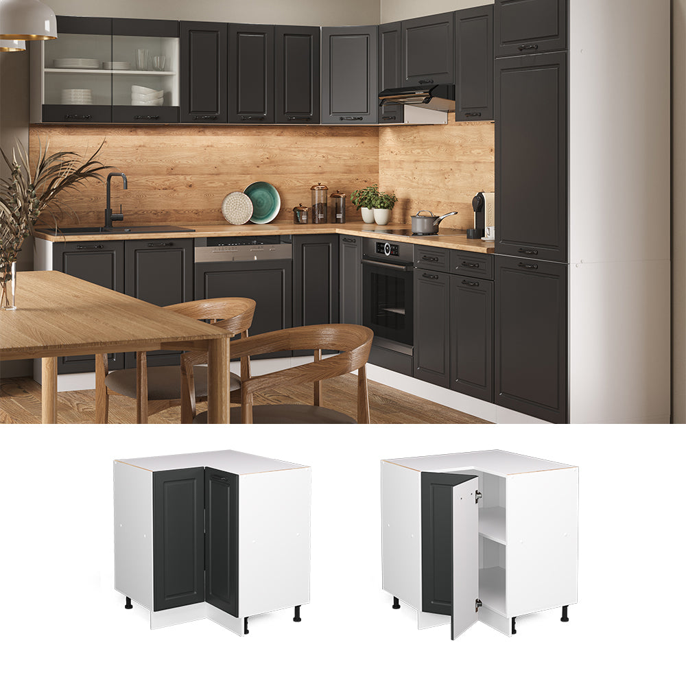 Vicco Mobile ad angolo cucina Antracite casa di campagna 75.6 cm , PL Antracite