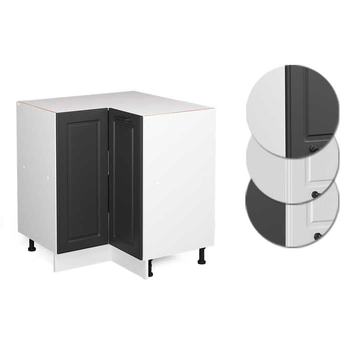 Vicco Mobile ad angolo cucina Antracite casa di campagna 75.6 cm senza piano di lavoro