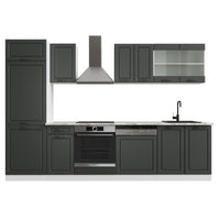 Vicco Cucina componibile Antracite casa di campagna/bianco 300 cm senza piano di lavoro