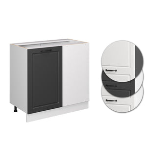 Vicco Mobile ad angolo cucina Antracite casa di campagna 86 cm senza piano di lavoro