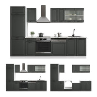 Vicco Cucina componibile Antracite casa di campagna/bianco 300 cm , PL Antracite