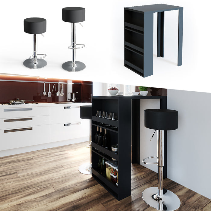 Vicco Tavolo bar alto Antracite 57 x 80 cm