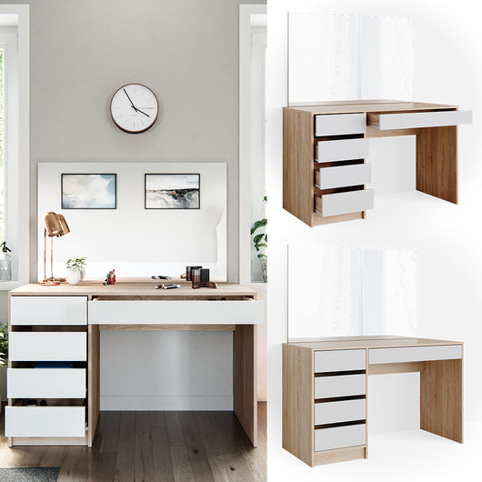 Vicco Tavolo da toeletta Bianco/Sonoma 55 cm