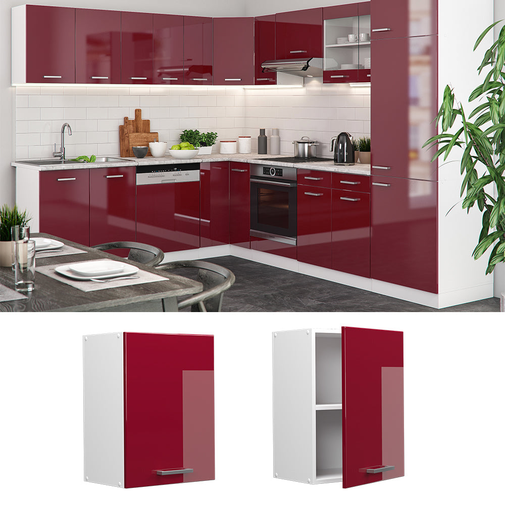 Vicco Pensile da cucina Rosso lucido 45 cm