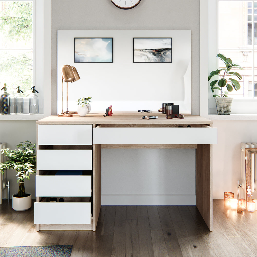 Vicco Tavolo da toeletta Bianco/Sonoma 55 cm