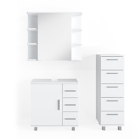 Vicco Set mobili bagno Bianco 3 parti