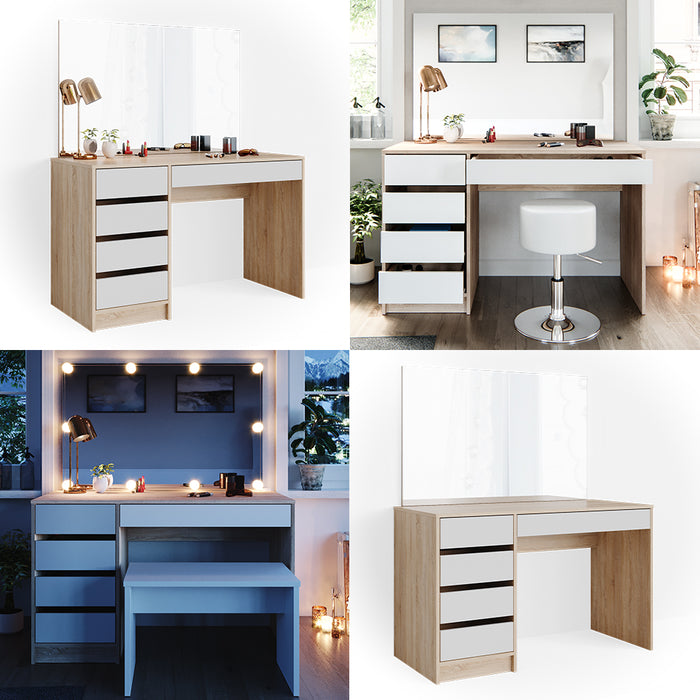 Vicco Tavolo da toeletta Bianco/Sonoma 55 cm